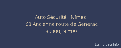 Auto Sécurité - Nîmes