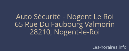 Auto Sécurité - Nogent Le Roi