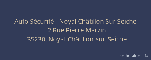 Auto Sécurité - Noyal Châtillon Sur Seiche