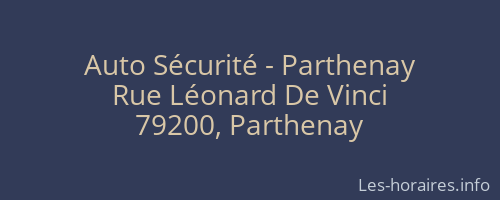 Auto Sécurité - Parthenay