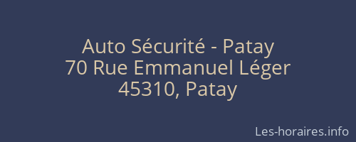 Auto Sécurité - Patay