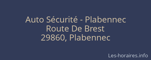 Auto Sécurité - Plabennec