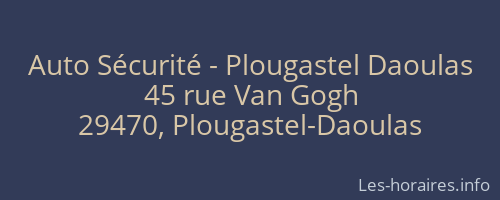 Auto Sécurité - Plougastel Daoulas