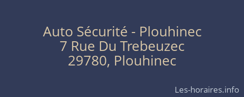 Auto Sécurité - Plouhinec