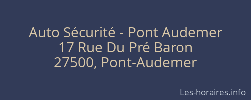 Auto Sécurité - Pont Audemer