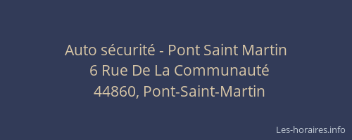 Auto sécurité - Pont Saint Martin