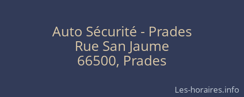 Auto Sécurité - Prades