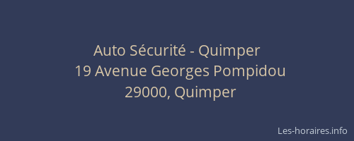 Auto Sécurité - Quimper