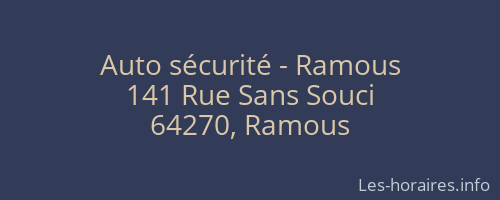 Auto sécurité - Ramous