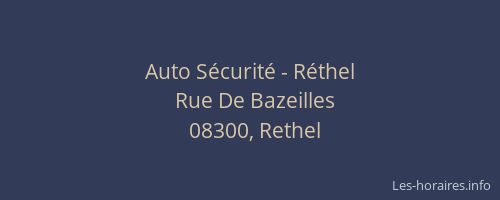 Auto Sécurité - Réthel