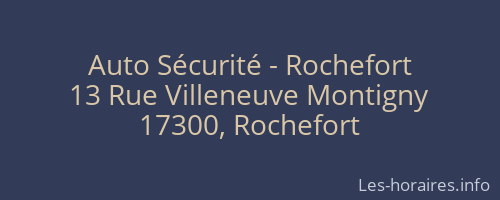 Auto Sécurité - Rochefort