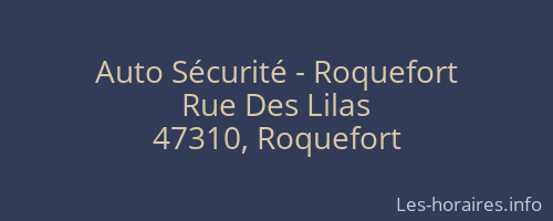 Auto Sécurité - Roquefort