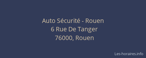 Auto Sécurité - Rouen