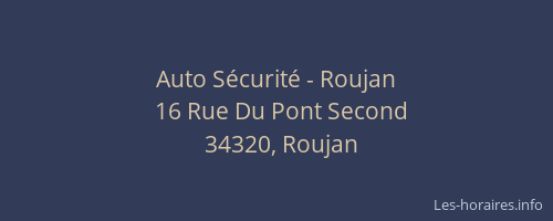 Auto Sécurité - Roujan