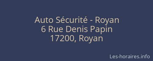 Auto Sécurité - Royan