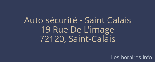 Auto sécurité - Saint Calais