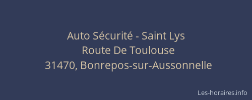 Auto Sécurité - Saint Lys