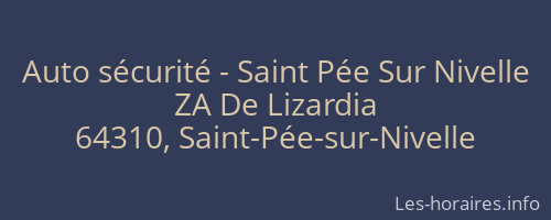 Auto sécurité - Saint Pée Sur Nivelle