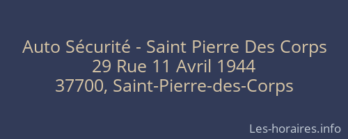 Auto Sécurité - Saint Pierre Des Corps
