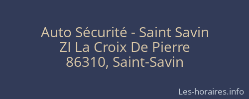 Auto Sécurité - Saint Savin