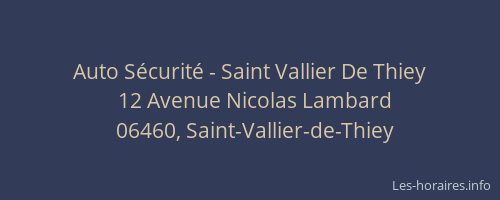 Auto Sécurité - Saint Vallier De Thiey