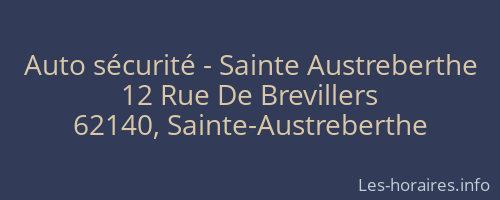 Auto sécurité - Sainte Austreberthe