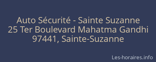 Auto Sécurité - Sainte Suzanne
