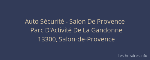 Auto Sécurité - Salon De Provence
