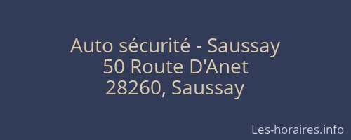 Auto sécurité - Saussay