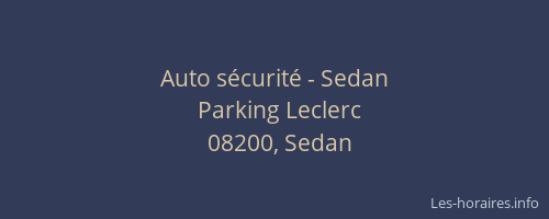 Auto sécurité - Sedan