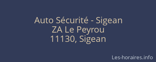 Auto Sécurité - Sigean