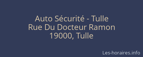 Auto Sécurité - Tulle
