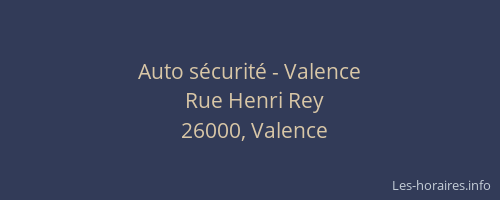 Auto sécurité - Valence