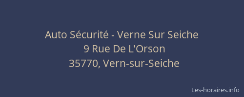 Auto Sécurité - Verne Sur Seiche