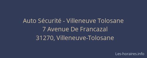 Auto Sécurité - Villeneuve Tolosane