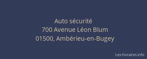Auto sécurité