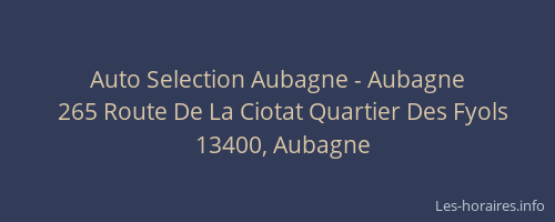 Auto Selection Aubagne - Aubagne