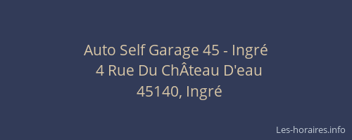 Auto Self Garage 45 - Ingré