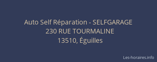 Auto Self Réparation - SELFGARAGE