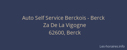 Auto Self Service Berckois - Berck