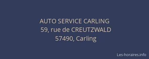 AUTO SERVICE CARLING