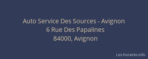 Auto Service Des Sources - Avignon