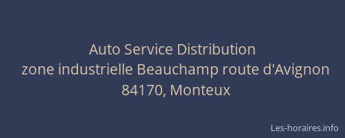 Auto Service Distribution