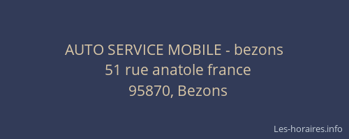 AUTO SERVICE MOBILE - bezons