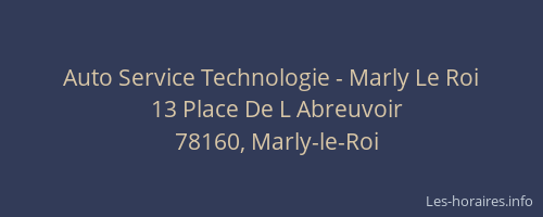 Auto Service Technologie - Marly Le Roi