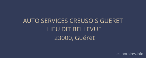 AUTO SERVICES CREUSOIS GUERET