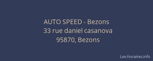 AUTO SPEED - Bezons