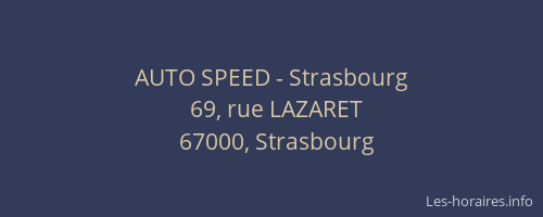 AUTO SPEED - Strasbourg