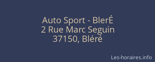 Auto Sport - BlerÉ