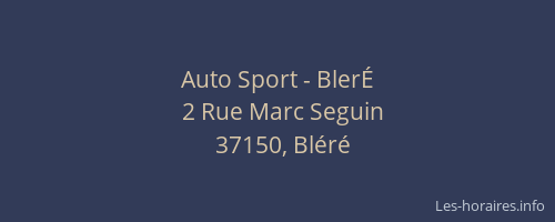 Auto Sport - BlerÉ